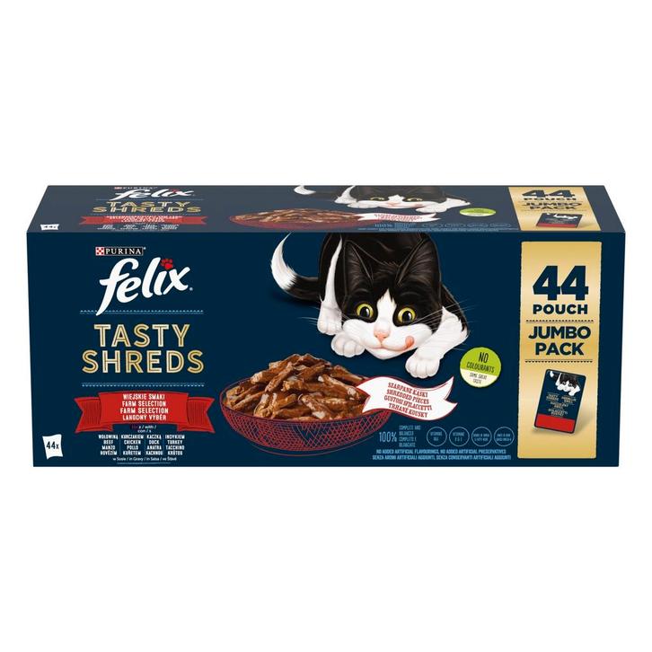 Felix Heerlijke Reepjes Farm Selectie Rund / Kip / Eend /, Dieren en Toebehoren, Dierenvoeding, Verzenden