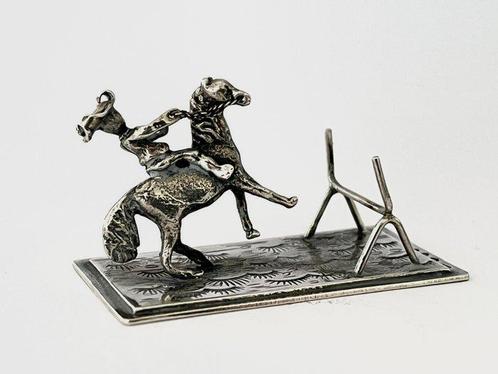 Gebroeders Niekerk - Hollandse zilveren miniatuur Paard en, Antiek en Kunst, Antiek | Goud en Zilver