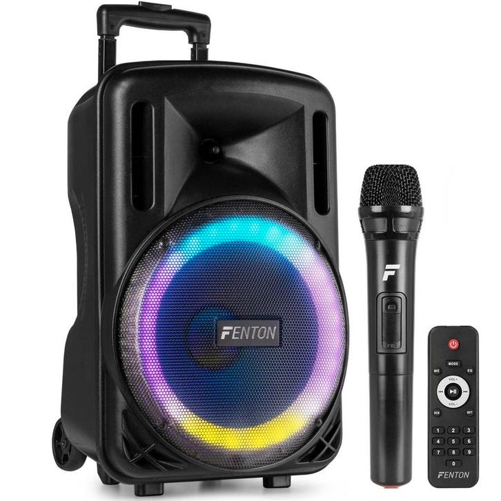 Retourdeal - Fenton FT10LED MK2 party speaker met Bluetooth, Audio, Tv en Foto, Luidsprekers, Zo goed als nieuw, Verzenden