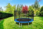 Duurzame Trampoline met U-Vormige Poten - 374 cm Blauw -..., Ophalen of Verzenden, Nieuw