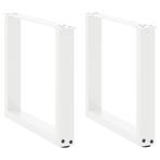 vidaXL Salontafelpoten 2 st U-vormig 50x(42-43) cm staal wit, Verzenden, Nieuw