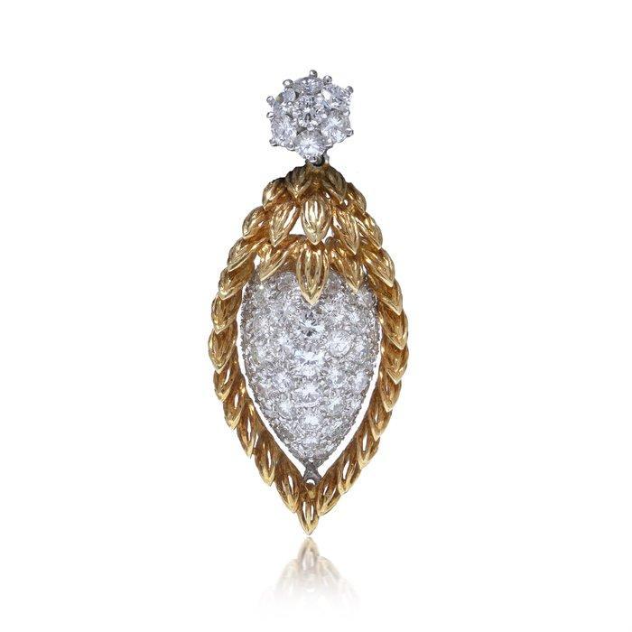 Other brand - Hanger Kutchinsky 18kt goud diamanten hanger, Sieraden, Tassen en Uiterlijk, Antieke sieraden