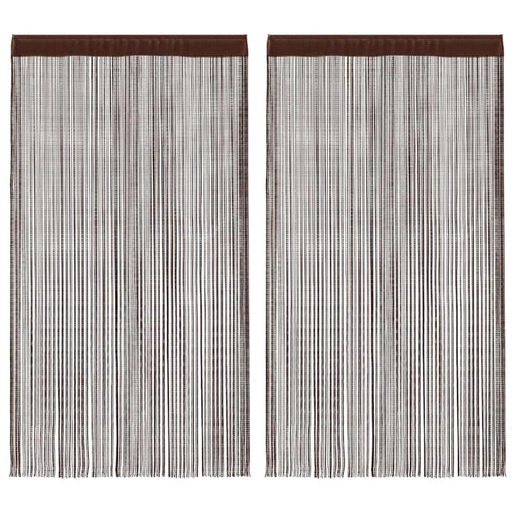 vidaXL Draadgordijnen 140x250 cm bruin 2 st, Huis en Inrichting, Stoffering | Gordijnen en Lamellen, Bruin, Nieuw, Verzenden