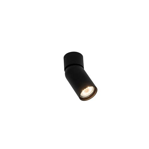 Moderne opbouwspot zwart GU10 50mm - Falo, Huis en Inrichting, Lampen | Spots, Nieuw, Metaal of Aluminium