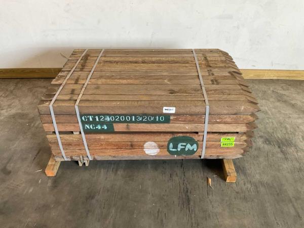 Veiling - 98x Azobé hardhouten tuinpaal gepunt 150x7x7 cm, Doe-het-zelf en Verbouw, Hout en Planken