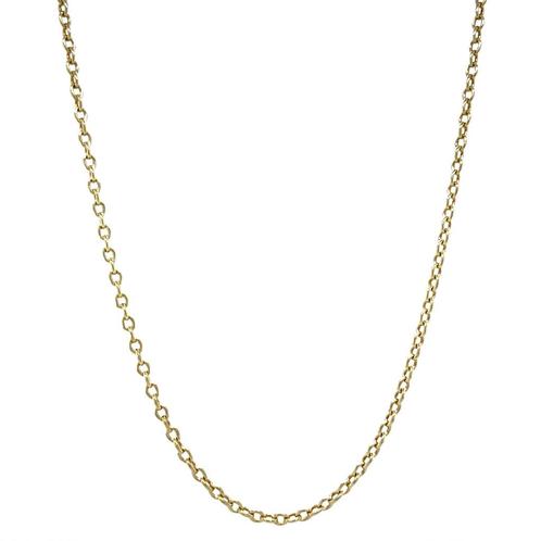 Gouden lengtecollier anker 66 cm 14 karaat, Sieraden, Tassen en Uiterlijk, Kettingen, Goud, Zo goed als nieuw, Goud, Verzenden