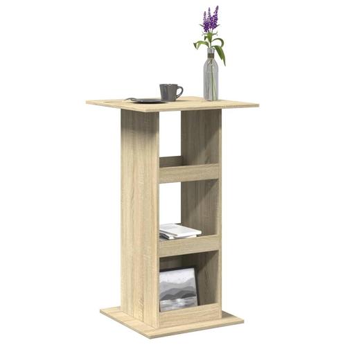 vidaXL Bartafel met opbergruimte 60x60x102 cm hout sonoma, Huis en Inrichting, Tafels | Eettafels, Nieuw, Verzenden