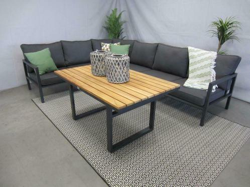 Te Velde tuinmeubelen palazzo lounge dining set rechts, Tuin en Terras, Tuinsets en Loungesets, Bank, Eettafel, 5 zitplaatsen