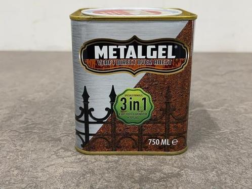 Veiling - 6x Metalgel metaallak 3-in-1 rood glans 750ml, Doe-het-zelf en Verbouw, Verf, Beits en Lak
