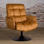 *WOONWINKEL* Tower Living Tropea Draaibare Fauteuil Geel, Huis en Inrichting, Fauteuils, Verzenden, Nieuw, Stof