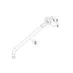 Gebogen Douche-Arm Wiesbaden Rond Muurbevestiging 45 cm, Ophalen of Verzenden, Nieuw