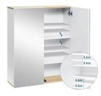 Badkamer Spiegelkast –Wandkast met Deuren en Verstelbare Pla, Huis en Inrichting, Kasten | Overige, Verzenden, Nieuw