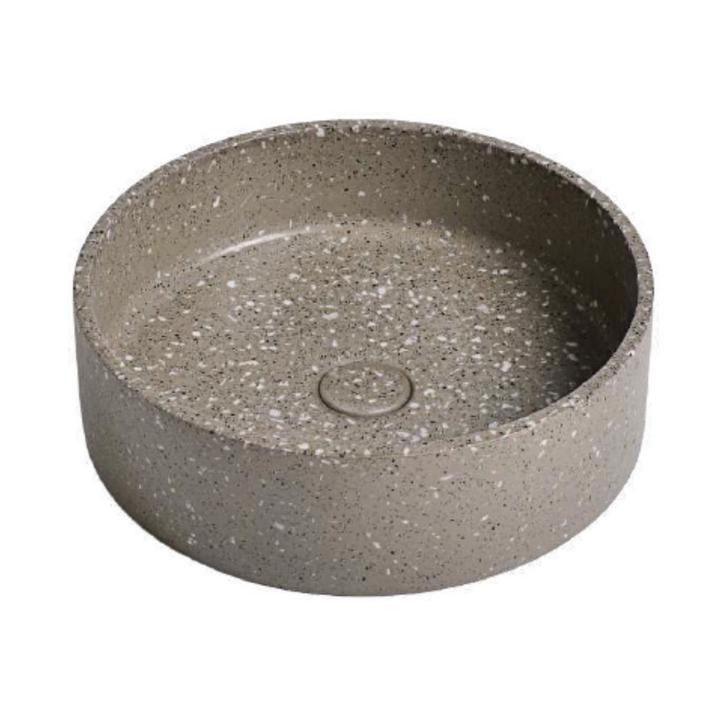 Waskom Ideavit Idea.Ora 39x39x12 cm Rond Terrazzo Grijs, Doe-het-zelf en Verbouw, Sanitair, Ophalen of Verzenden