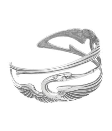 Zilveren Kraanvogels gespiegeld Art Nouveau Jugendstil Kl...