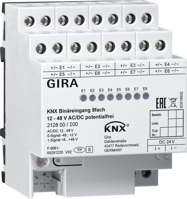 Gira KNX DIN-rail binair ingangsbussysteem - 212800, Doe-het-zelf en Verbouw, Elektra en Kabels, Overige typen, Nieuw, Verzenden