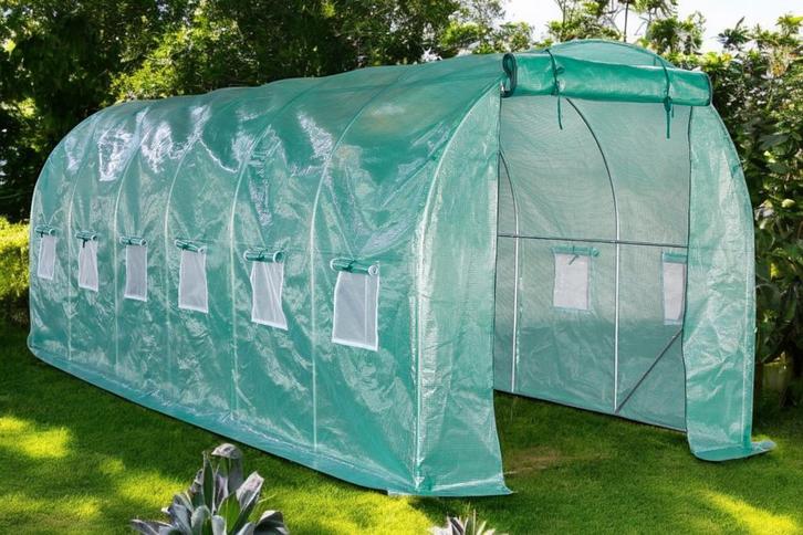 Tunnelkas | Tuinkas | Broeikas | Foliekas | 200x600x200cm, Tuin en Terras, Kassen, Folie, Staal, Nieuw, Kweekkas, Verzenden