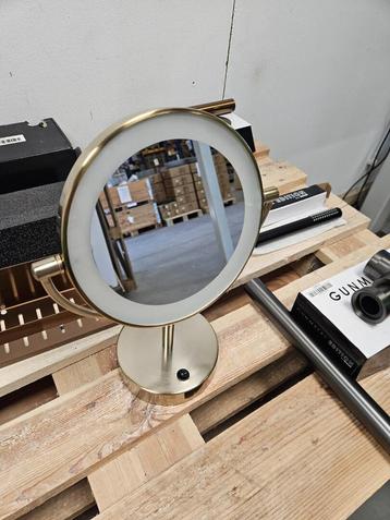 Vrijstaande make-up spiegel 20 cm geborsteld messing met ver beschikbaar voor biedingen