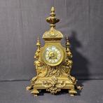 Tafelklok Regency - Verguld brons - 1850-1900 - Met Leeuwen, Antiek en Kunst