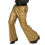 Disco 70S Broek Goud Heren, Kleding | Heren, Carnavalskleding en Feestkleding, Verzenden, Nieuw