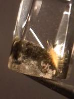 Crystal point of Phantom Quartz - gardenscape yellow flower, Verzamelen, Verzenden