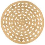 vidaXL Vloerkleed handgemaakt 210 cm gevlochten jute, Verzenden, Nieuw, Bruin