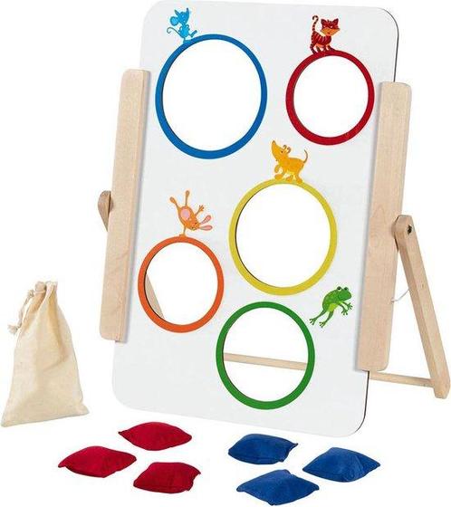 Goki Houten Werpspel Zakjes Gooien 8 delig., Kinderen en Baby's, Speelgoed | Overig, Verzenden