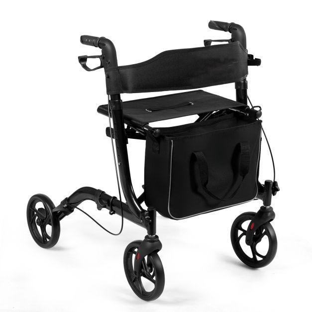 Rollator - Lichtgewicht en opvouwbaar - Binnen & Buiten - Zw, Huis en Inrichting, Woonaccessoires | Overige, Zo goed als nieuw