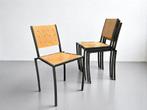 4x (of +/-) Vintage Stoelen 90s - Hout en Metaal, Zo goed als nieuw, Bruin, Hout