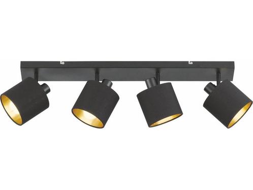REALITY TOMMY Spot - Zwart - goudkleur - excl.4xE14 - IP20, Huis en Inrichting, Woonaccessoires | Overige, Nieuw, Verzenden
