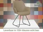 Leren eetkamerstoel Magic - Toledo Mocca (taupe/bruin) -, Huis en Inrichting, Stoelen, Bruin, Bohemian, Eigentijds, Industrieel, Modern, Scandinavisch