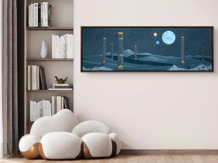 JosemicampaÑa - Pluto’s Civilization (Civilización Plutón), Antiek en Kunst, Kunst | Schilderijen | Modern
