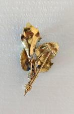 Speld - 18 karaat Geel goud Diamant (Natuurlijk) - Parel