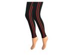 Dames legging - Katoen - Gestreept - Zwart-Rood, Nieuw, Verzenden