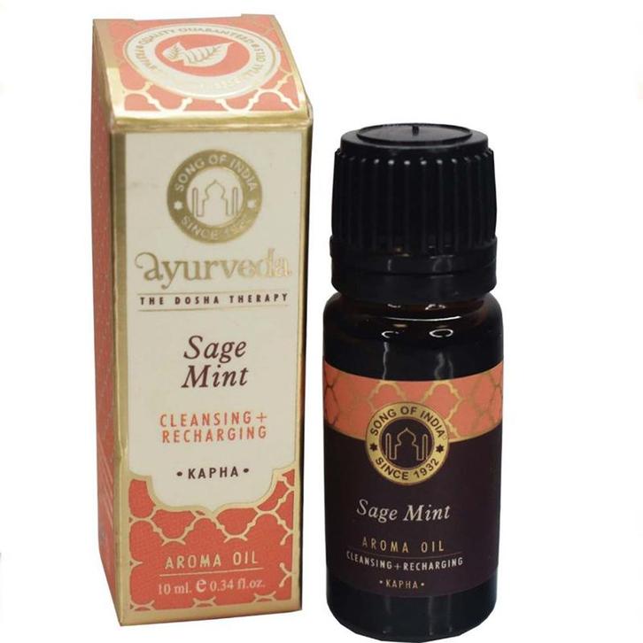 Aroma oil Sage Mint (Kapha) 10 ml - Song of India, Huis en Inrichting, Woonaccessoires | Overige, Ophalen of Verzenden