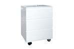 Moderne rolcontainer BIG DEAL 45cm wit hoogglans 3 lades -, Huis en Inrichting, Bureaus, Ophalen of Verzenden, Nieuw
