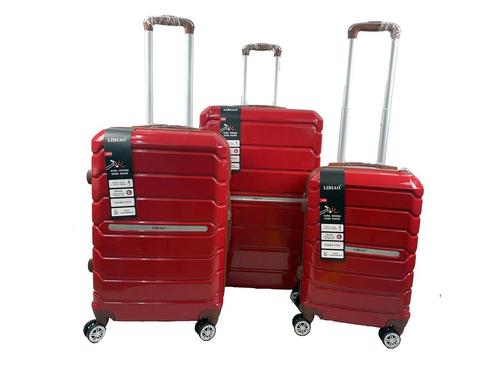 Libiao  Kofferset 3 Delig - 85l &  50l & 30l -  Rood, Sieraden, Tassen en Uiterlijk, Koffers, Nieuw, Ophalen of Verzenden