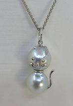 Ketting met hanger - 18 karaat Witgoud Parel - Witte South