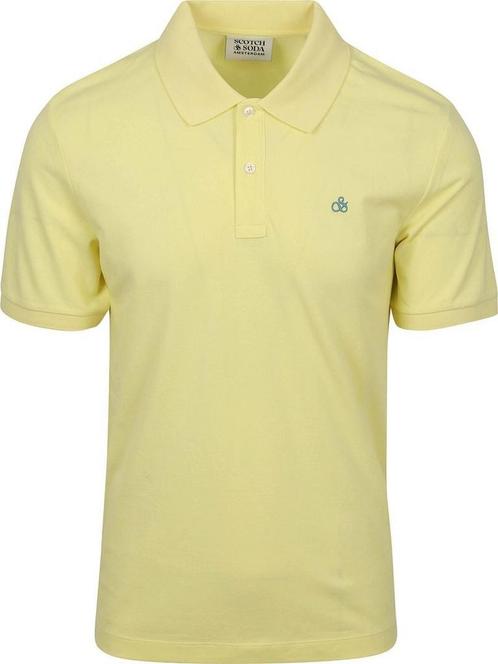 Scotch And Soda Core Piqué Polo Geel maat M Heren, Kleding | Heren, Polo's, Geel, Nieuw, Maat 48/50 (M), Verzenden