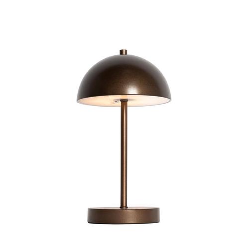Buiten tafellamp mushroom donkerbrons oplaadbaar - Keira, Huis en Inrichting, Lampen | Tafellampen, Nieuw, Kunststof, Minder dan 50 cm