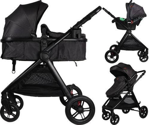 Ding Liam Anthracite 3-in-1 Combi Kinderwagen Incl., Kinderen en Baby's, Kinderwagens en Combinaties, Nieuw, Verzenden