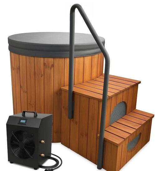 Thermohout Koudwaterbad - Cold Plunge Ice Bath - Met Chiller, Tuin en Terras, Bubbelbaden en Hottubs, Nieuw, Filter, Pomp, Trap