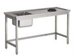 RVS Aanvoertafel met vuilgat (zonder onderschap), Ophalen of Verzenden, Nieuw zonder verpakking