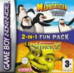 2 in 1 Shrek + Madagascar Penguins (Compleet Zonder Inlay), Ophalen of Verzenden, Zo goed als nieuw