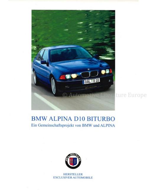 2000 BMW ALPINA D10 BITURBO BROCHURE DUITS, Boeken, Auto's | Folders en Tijdschriften