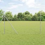 vidaXL Weidehekwerk Zilver 50 x 1.5 m Gegalvaniseerd staal, Tuin en Terras, Verzenden, Nieuw, IJzer