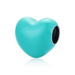 Turquoise Hart Bedel Charm Pandora compatible, Nieuw, Overige merken, Verzenden