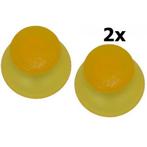 2 x PS2 PS3 Controller Thumb Stick Joystick Cap Geel, Nieuw, Verzenden