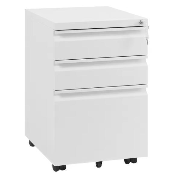 Afsluitbare Ladekast op Wielen – 3-Laden Archiefkast Wit, Zakelijke goederen, Kantoor en Winkelinrichting | Kantoormeubilair en Inrichting
