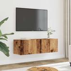 vidaXL Tv-meubels 2 st wandgemonteerd 100x30x30 cm oud, Verzenden, Nieuw, Overige houtsoorten