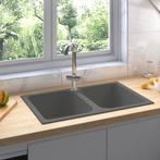 vidaXL Keukenkom Grijs 760x480x184 mm Graniet, Doe-het-zelf en Verbouw, Sanitair, Verzenden, Nieuw